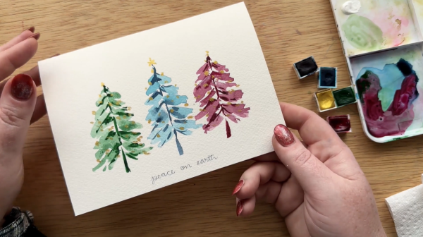 Holiday Watercolor Card Ideas with Kristin Van Leuven - Princeton Brush  Company