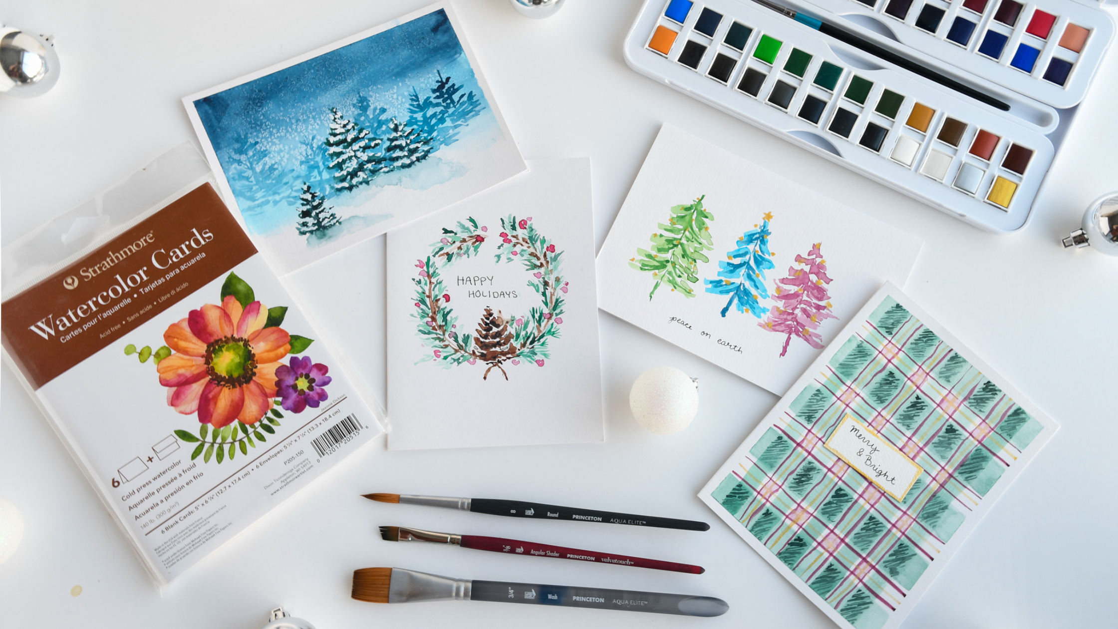 Holiday Watercolor Card Ideas with Kristin Van Leuven - Princeton Brush  Company