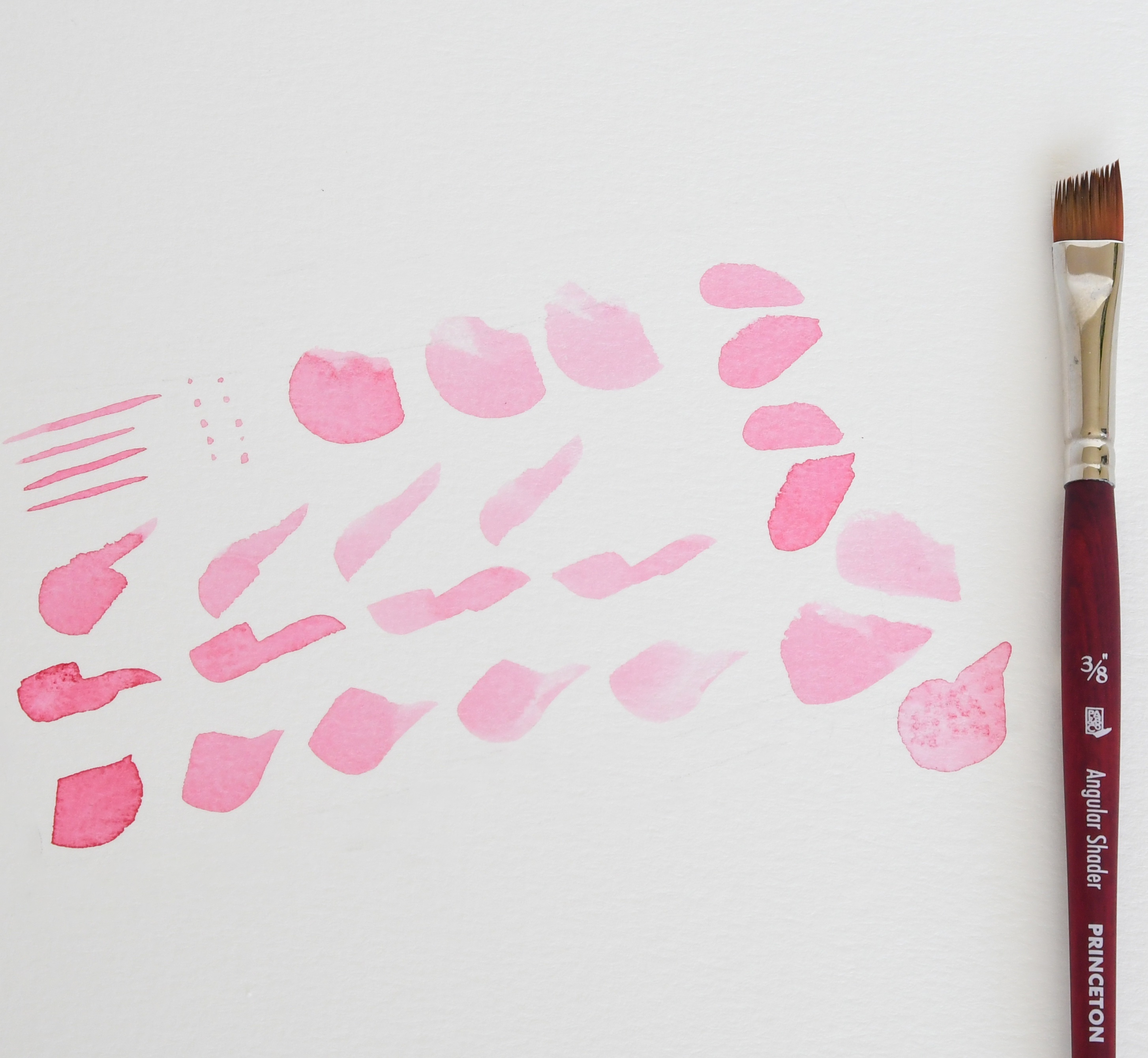 Princeton Velvetouch Angular Shader 3/8 Brush strokes