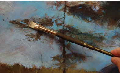 Princeton Umbria Short Handle Synthetic Paint Brush for Watercolor, Acrylic  and Oil, Series 6250, Filbert, 8